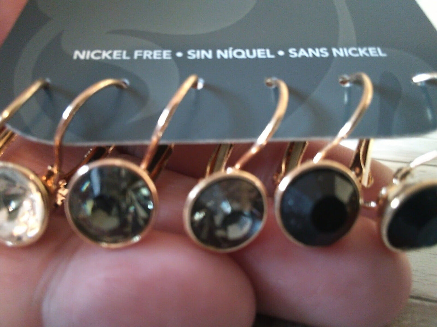 Dreamy Set: Set of 3 Nickel-Free Gold Tone CZ Minicci Hoop Earrings