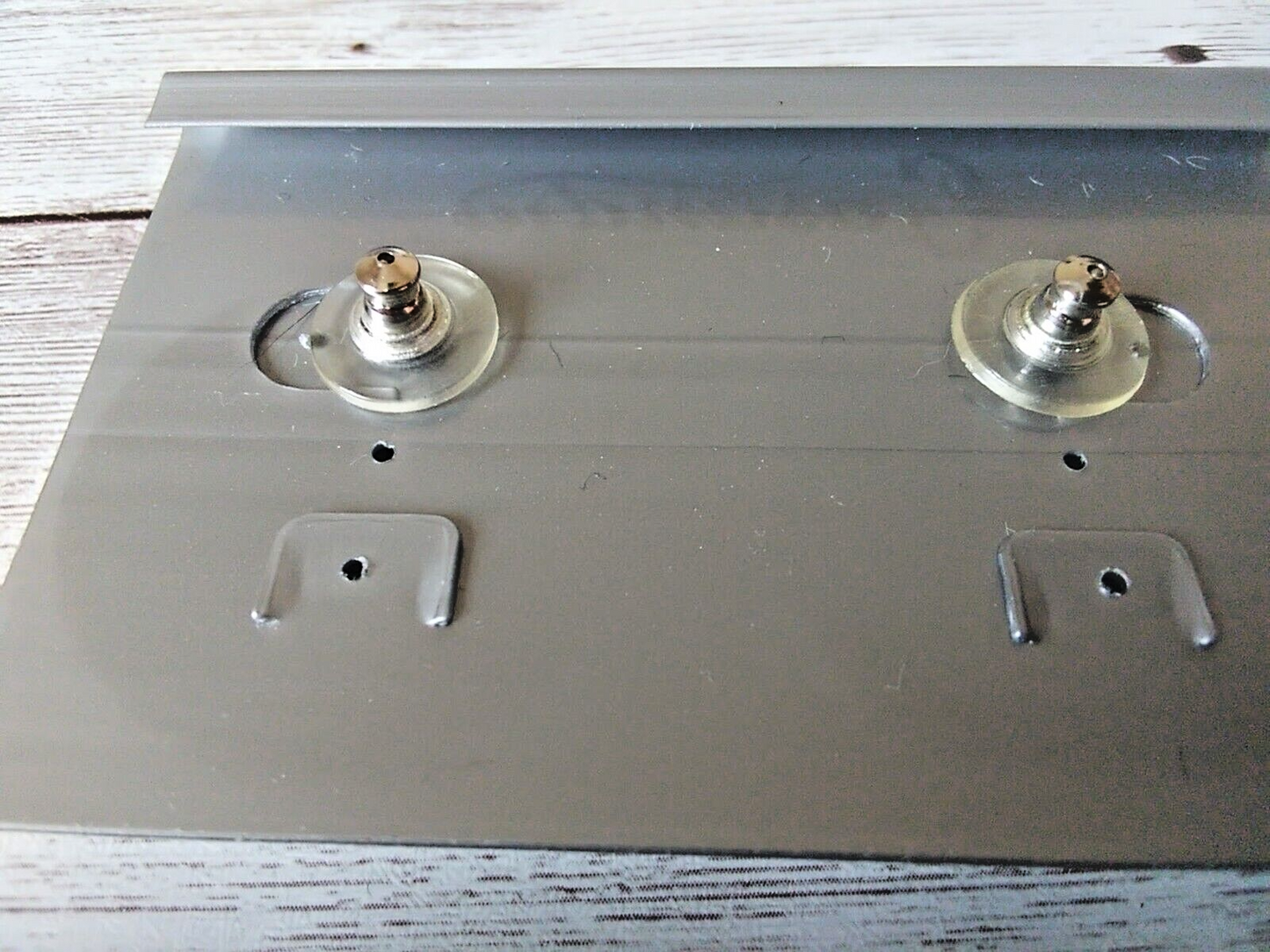 Close-up of vintage Casandra earrings in mint condition