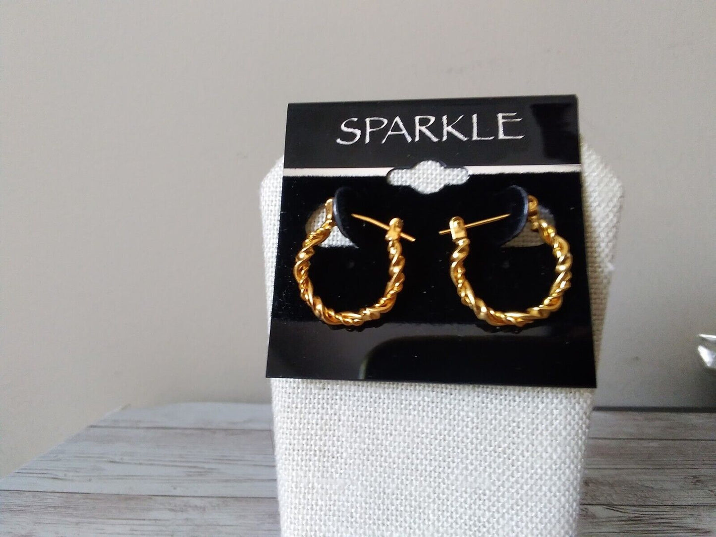 Sumptuous Twist Small Gold Plated Hoop Earrings
