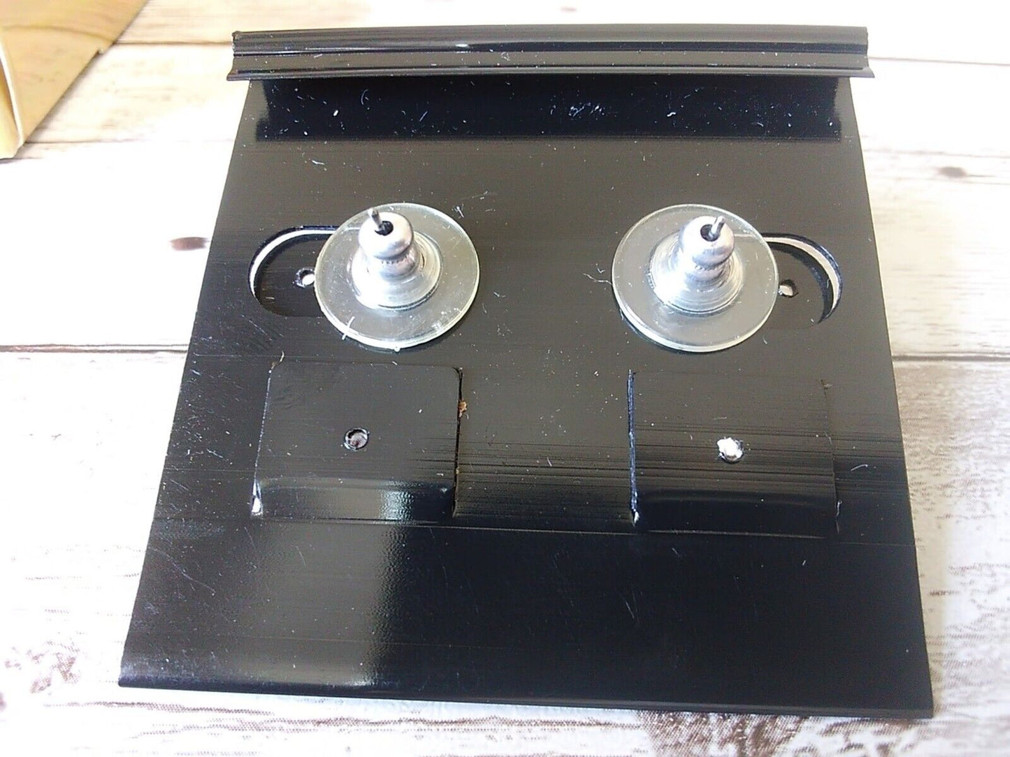 X Marks the Spot: Small Black Silver Plated Earrings