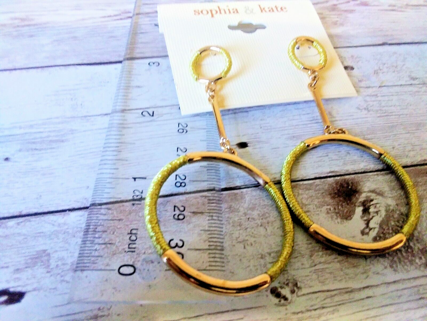 Luxurious Gold Circle Dangle Earrings by Sophia and Kate