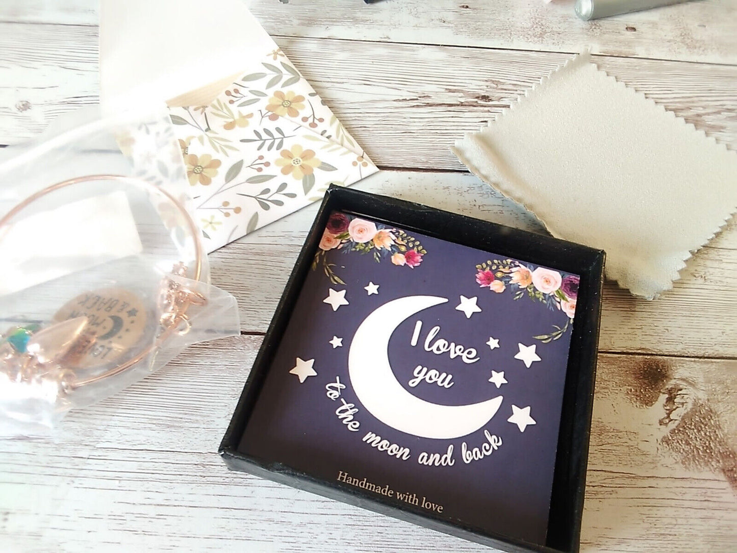 Packaging for 10 Years Old Bracelet with Colorful Heart and Star Charms