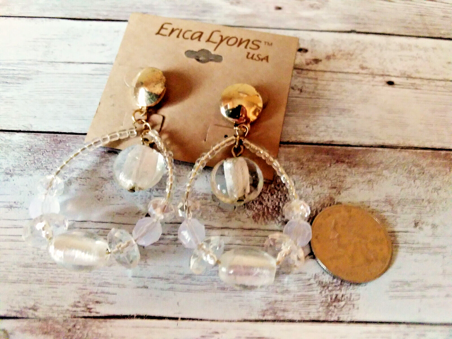 18K gold love heart earrings with CZ stones