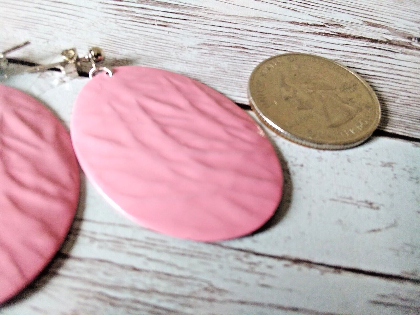 Pastel Pink Dreamer Vintage 1980s Drop Earrings
