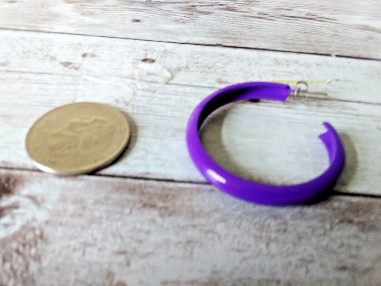 Purple Pizzazz: Retro 1980s Hoop Earrings by Casa Mia