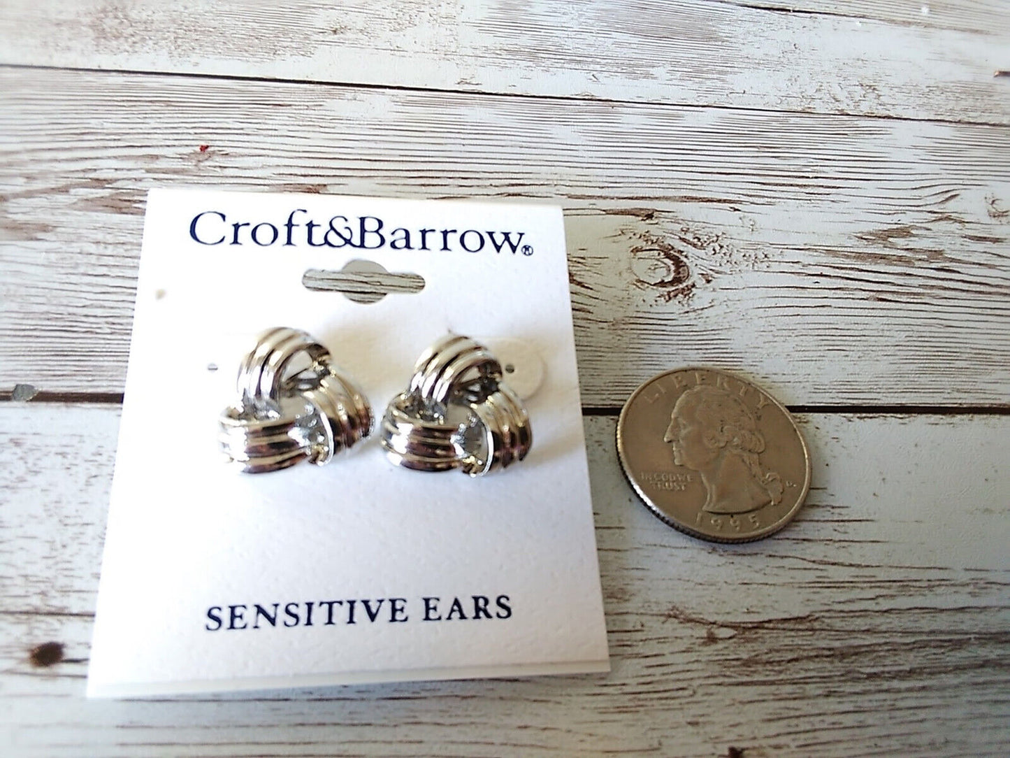 Timeless Silver Tone Knot Earrings