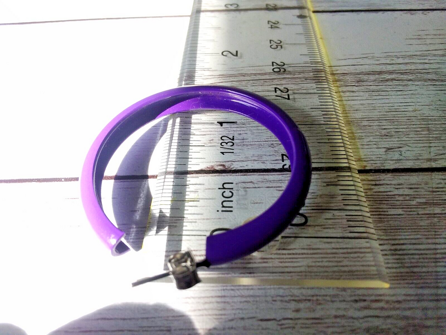 Purple Pizzazz: Retro 1980s Hoop Earrings by Casa Mia
