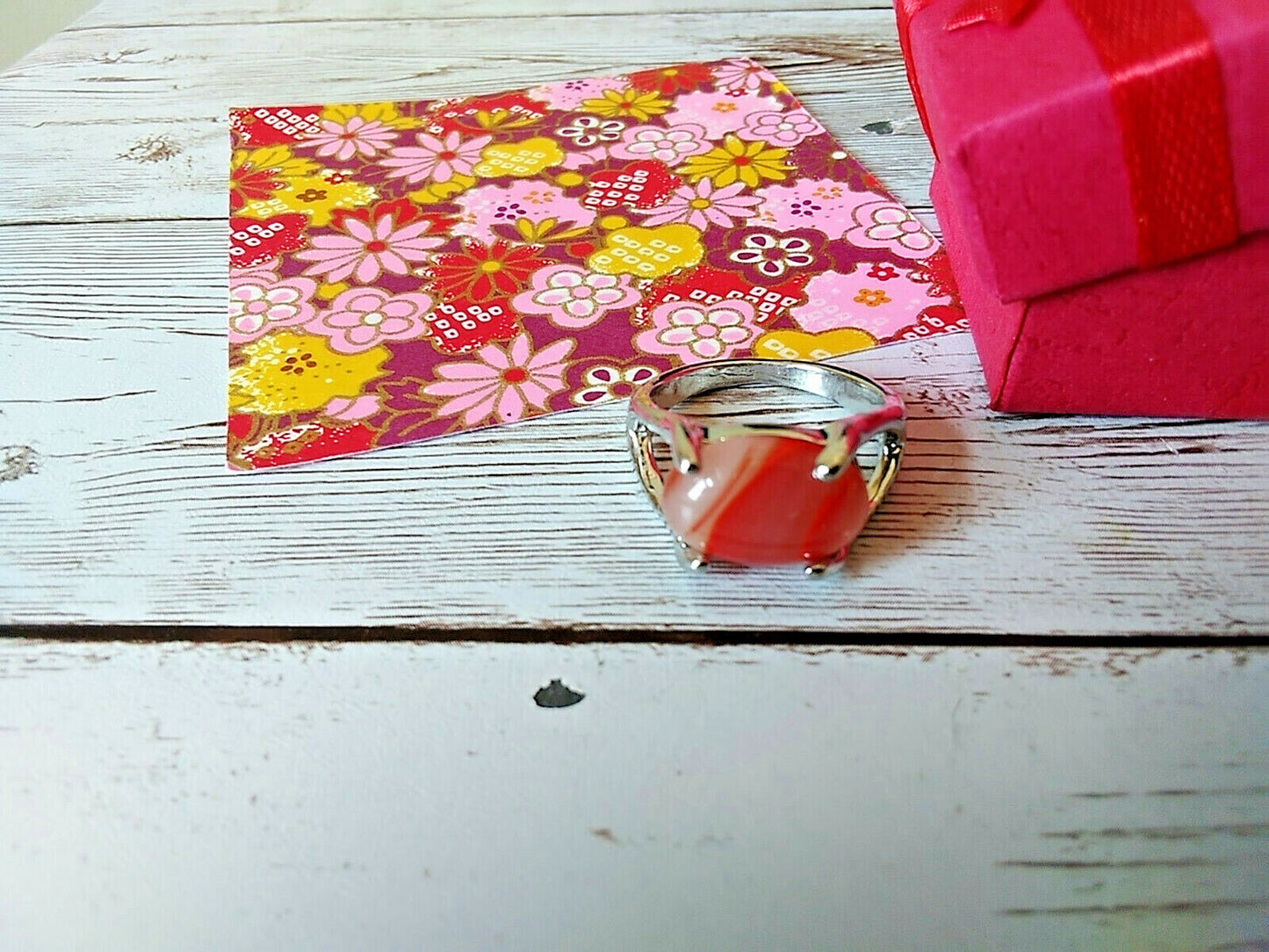 Gorgeous Red Carnelian Ring: Oval Silver Plated, Size 8, Stunning Statement