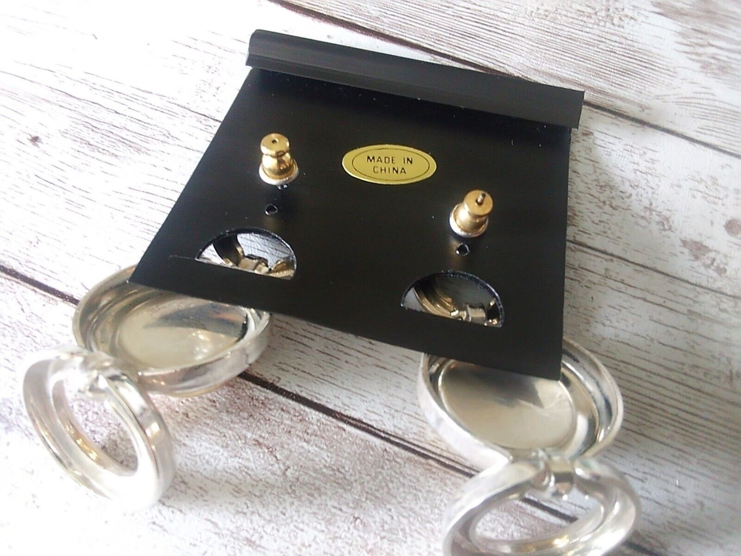Magnificent Silver and Gold Loop Dangle Earrings