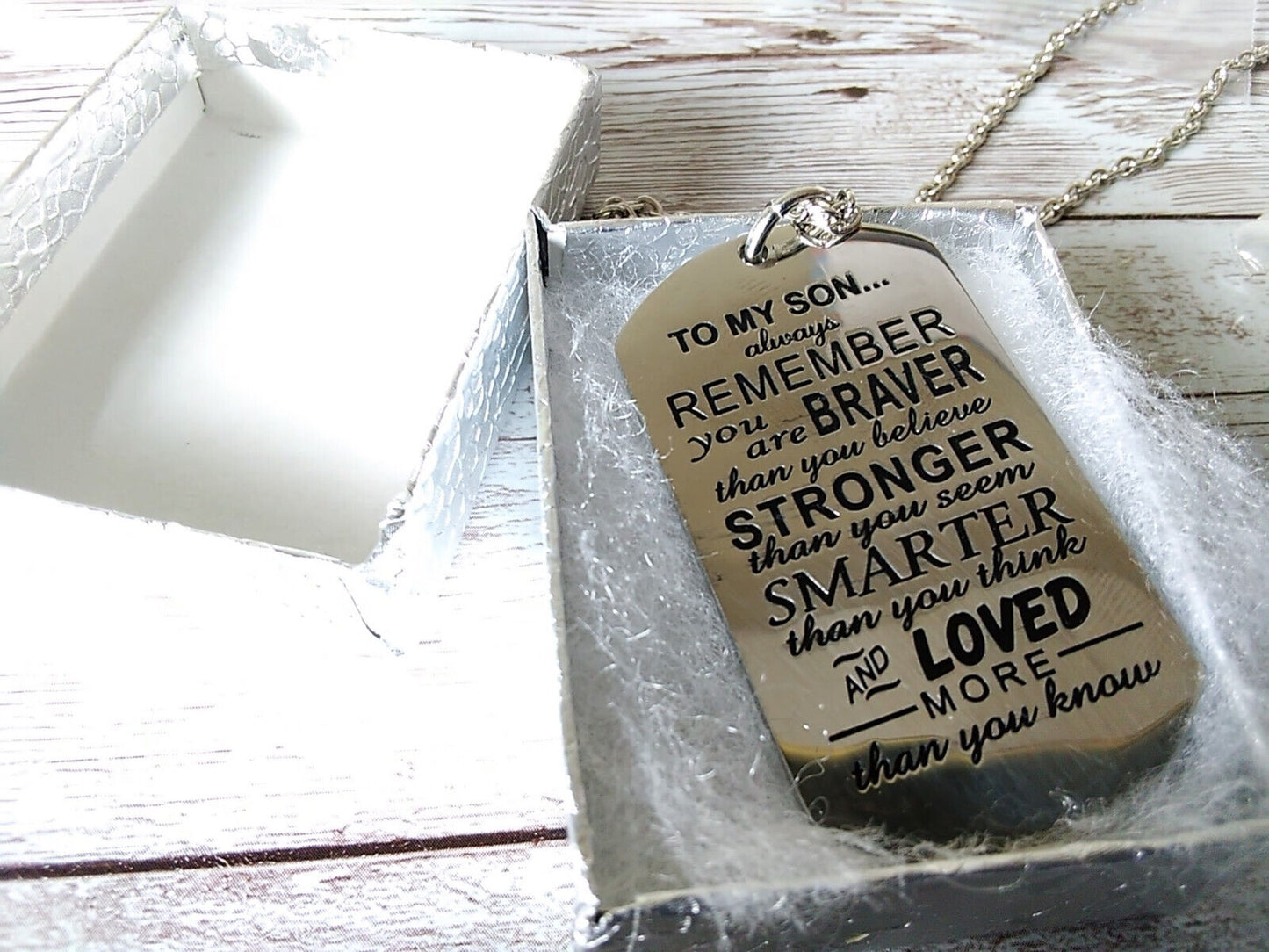 Never Forget Dog Tag: Son's Strength