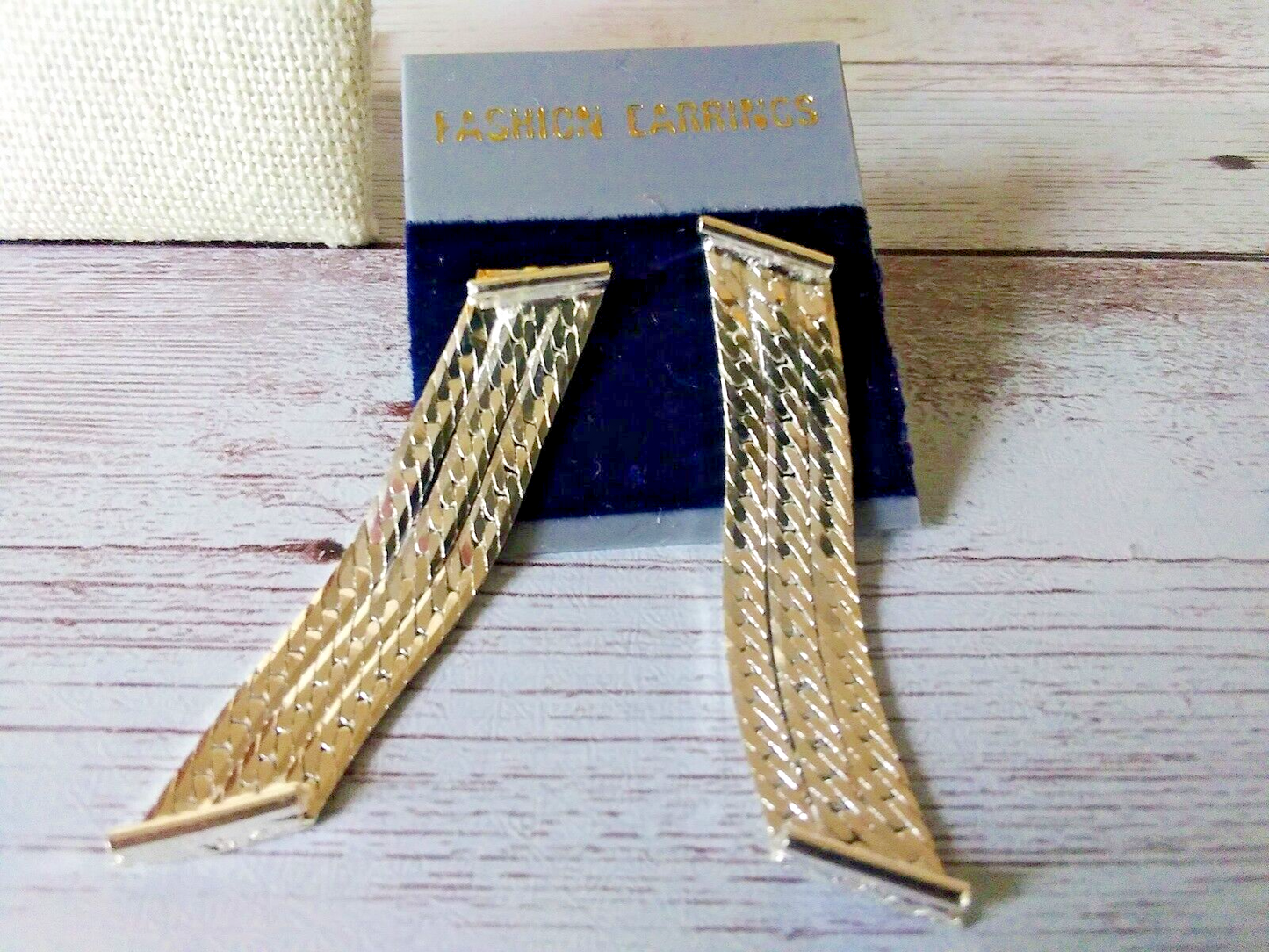 Elegant 1.5-inch silver-plated earrings with herringbone design