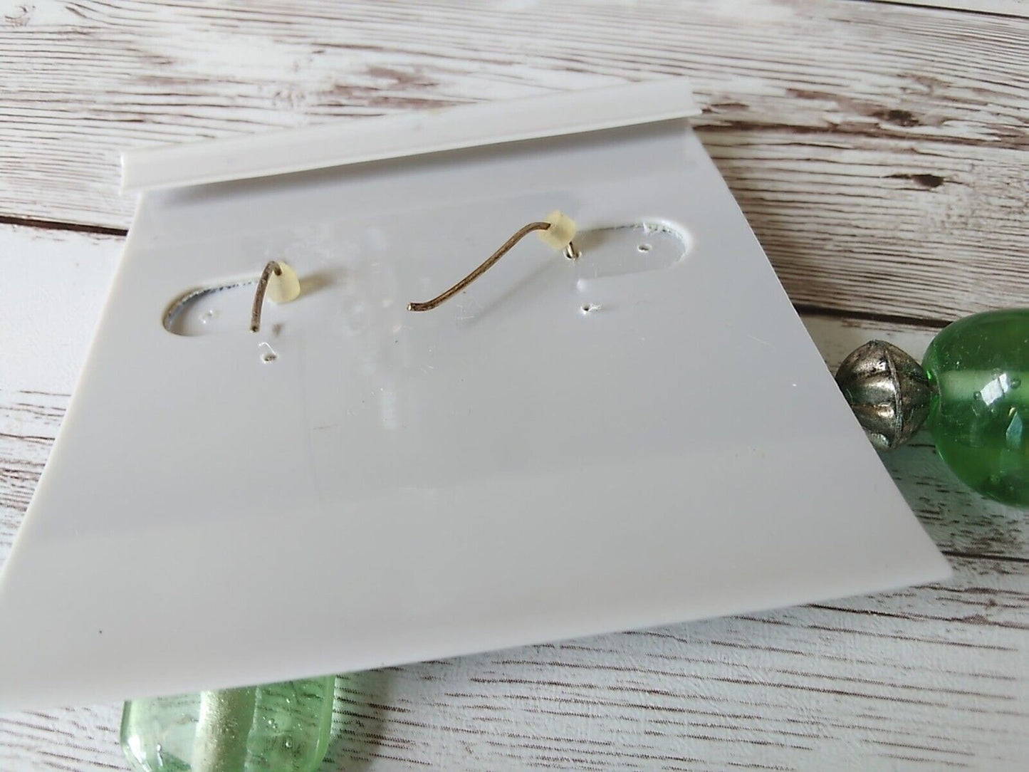 Earring card back showing earring hooks