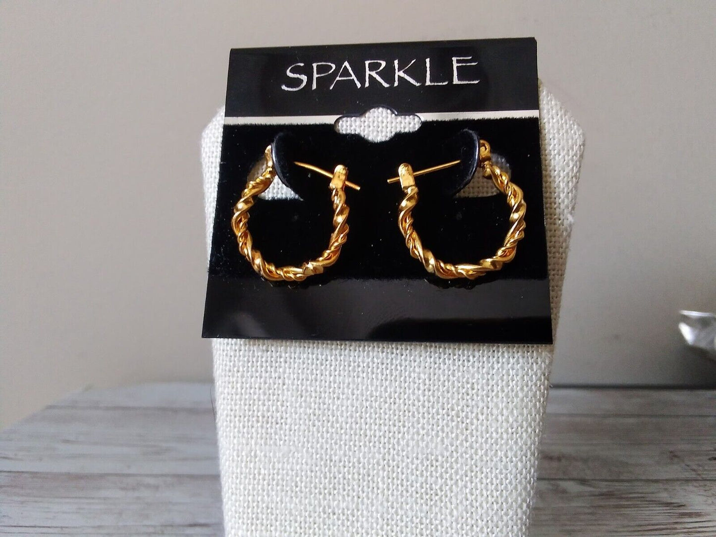 Sumptuous Twist Small Gold Plated Hoop Earrings