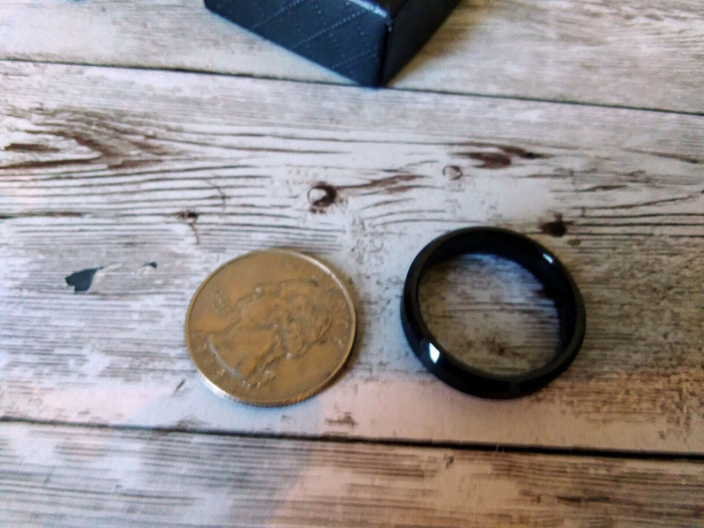 Modern Onyx Tungsten Ring: 6mm Brushed Bevel Edge, Comfort Fit, Size 11.5