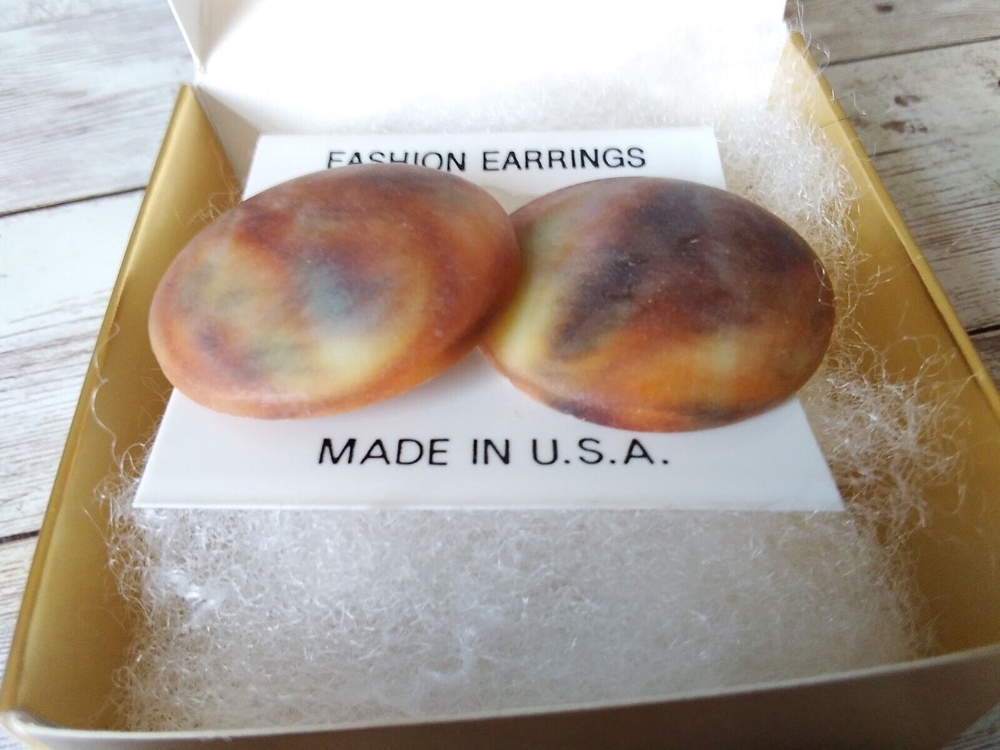 Cosmic Couture 1980s Red Planet Mars Vintage Earrings