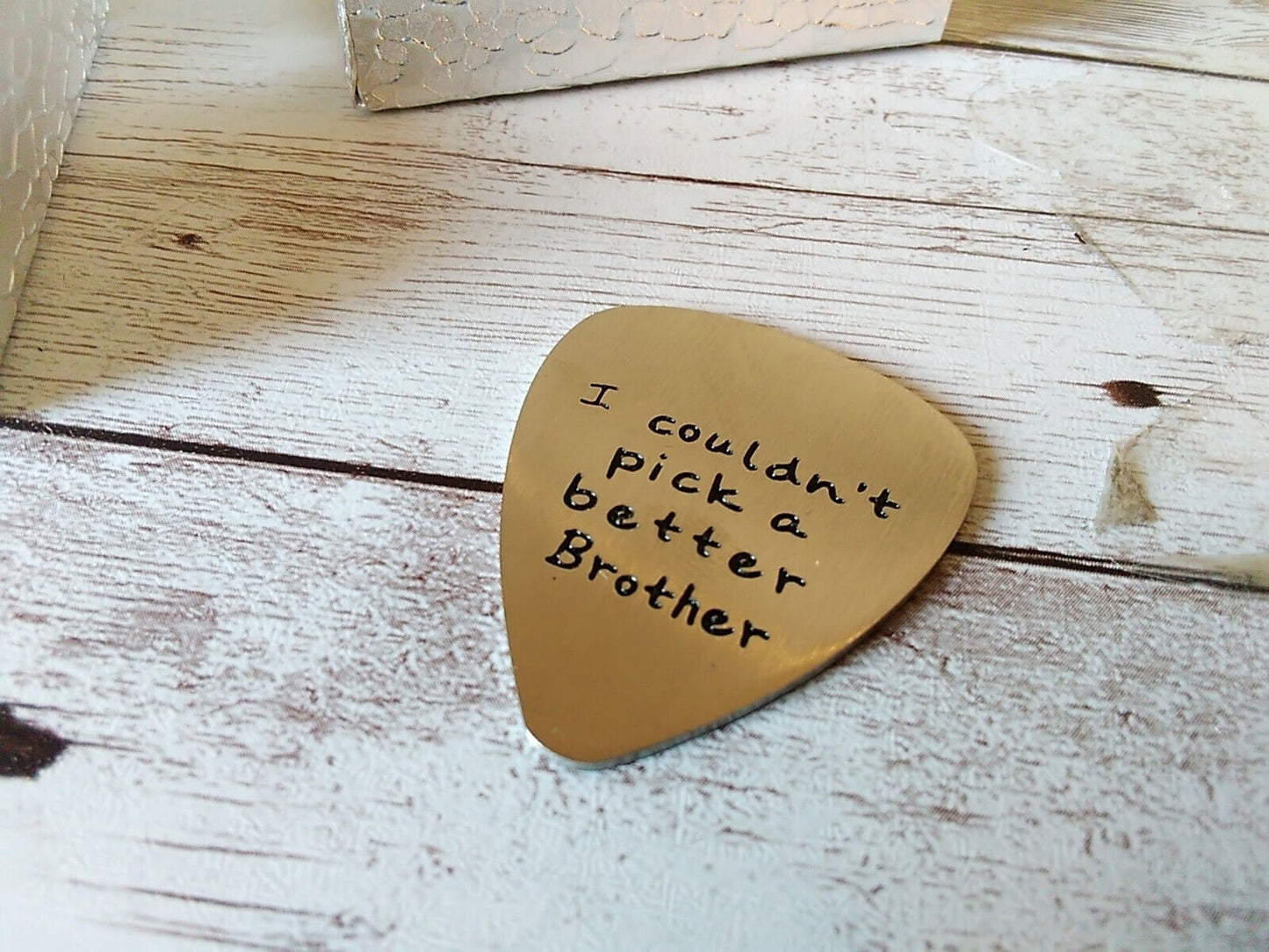 The Ultimate Tribute: 'I Couldn’t Pick a Better Brother' Stainless Steel Guitar Pick