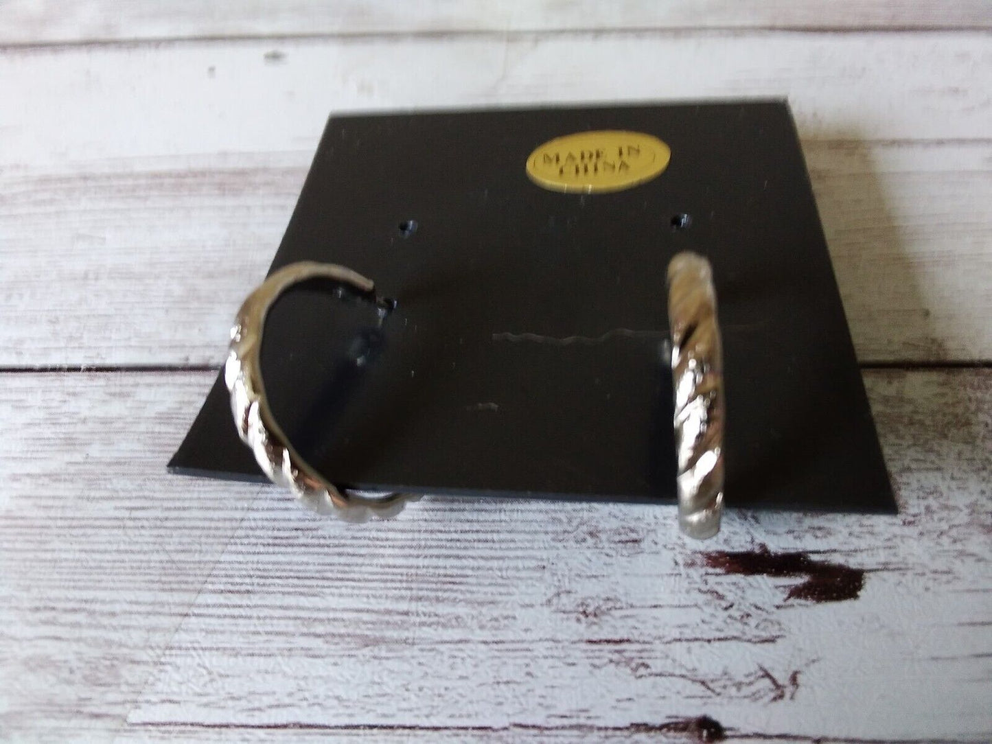 Silver Plated Rope Design Hoops