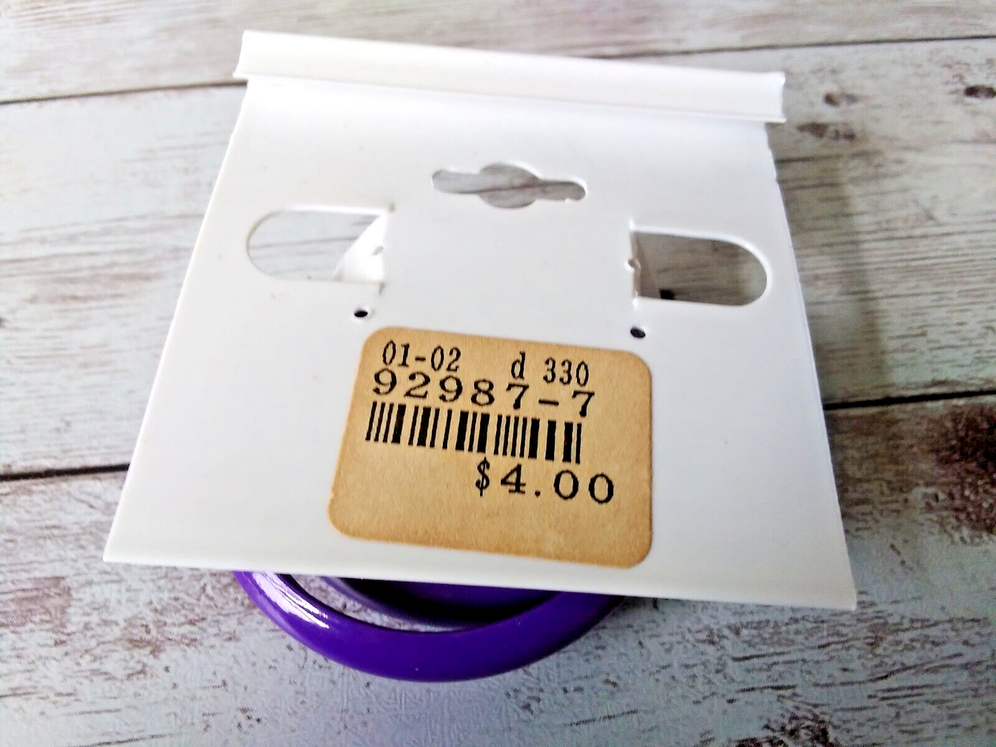 Purple Pizzazz: Retro 1980s Hoop Earrings by Casa Mia
