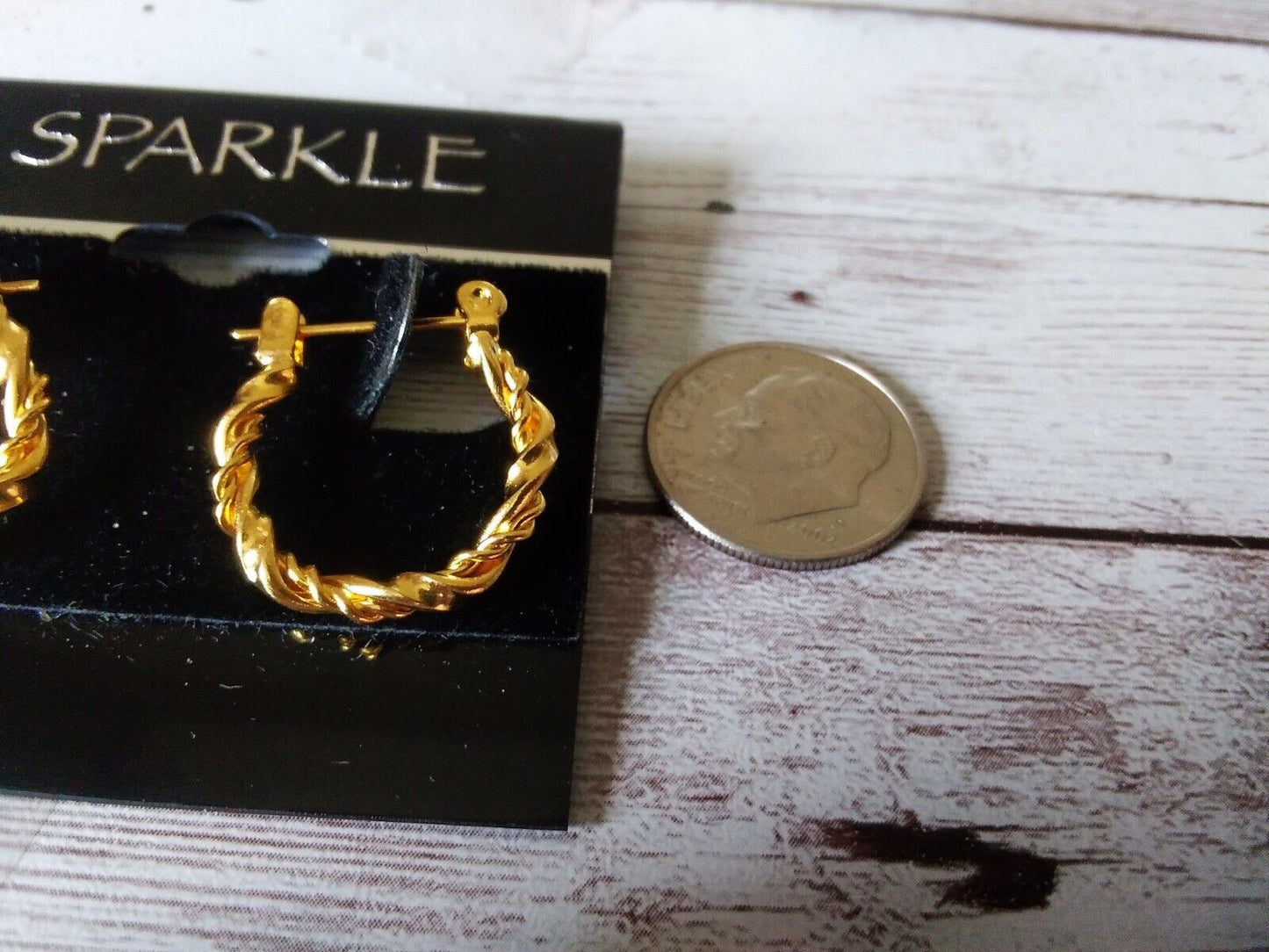 Sumptuous Twist Small Gold Plated Hoop Earrings