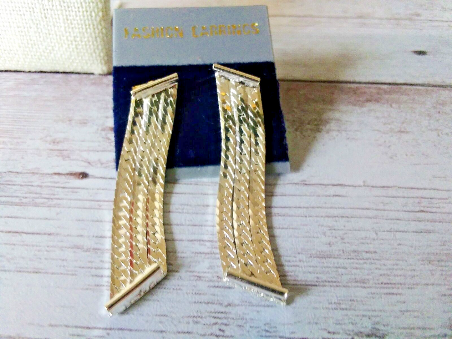 Silver-Plated Triple Herringbone Chain Earrings with elegant design