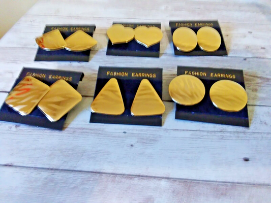 Roaring 1980s Tiger Glow Gold Tone Earrings