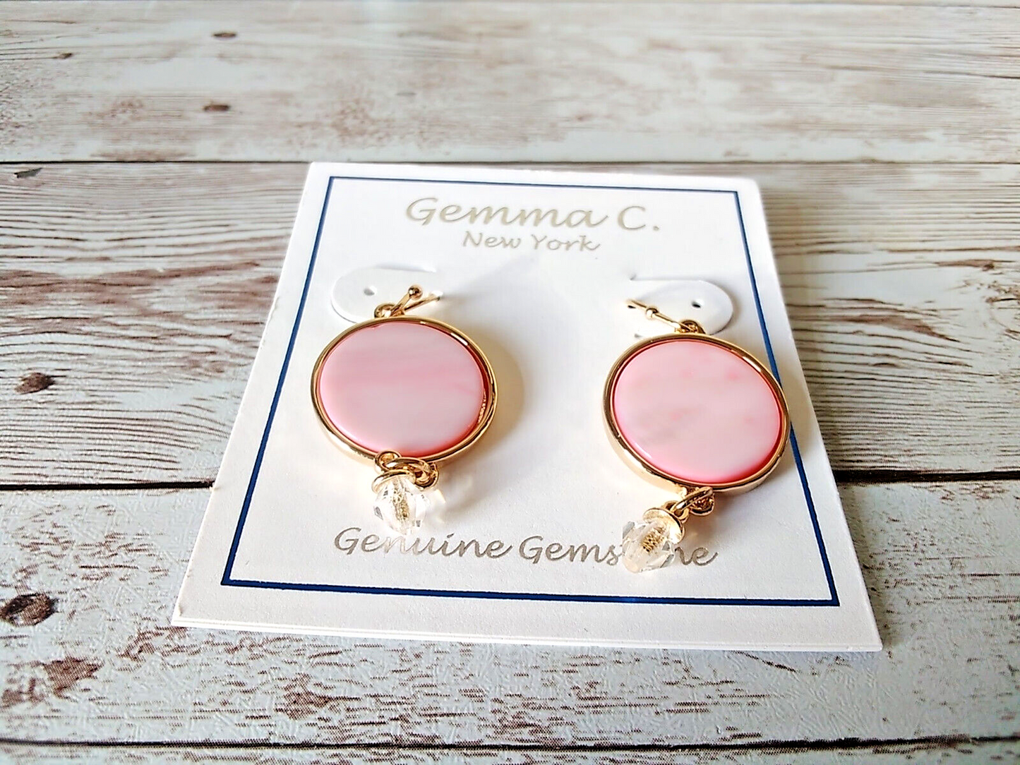 Blushing Pink Mother-of-Pearl Drop Earrings