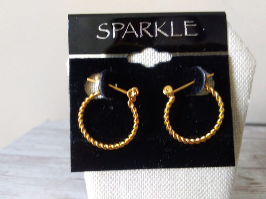 Classic gold hoop earrings for office and evening wear