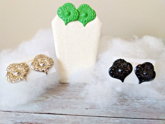 Nostalgic 1980s Rising Sun Heart Earrings