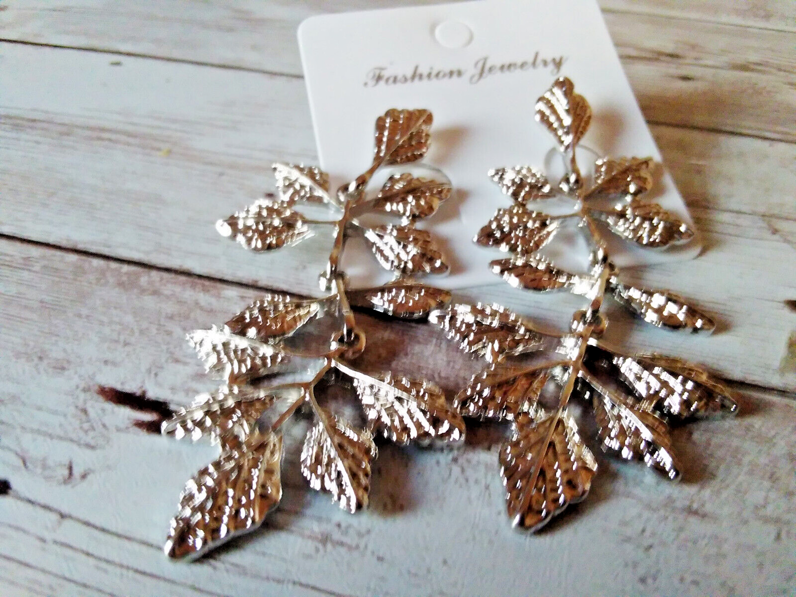 Stylish Silver Leaf Earrings for Women