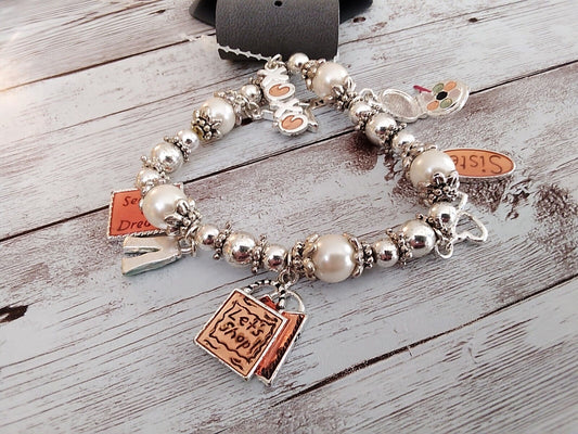 Sisterhood: Charm Beaded Bracelet w/Makeup Shopping Charms from Express