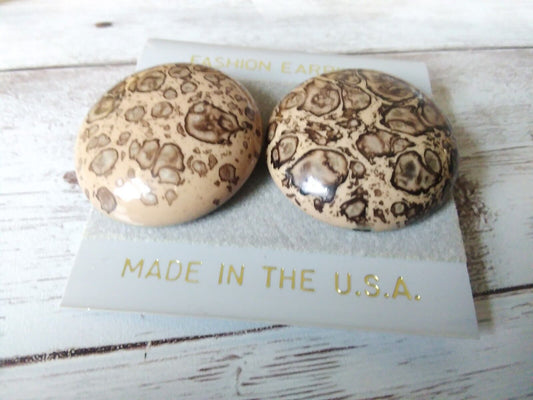 Elegant 1980s Dreamy Circle Earrings with Unique Design