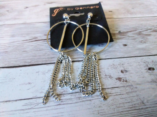 Serene Silver Chain Dangle Earrings