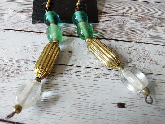 Tropical Paradise Glass Beaded Long Earrings from Laguna