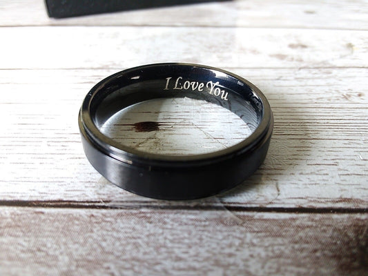 Statement of Devotion: Size 11.5 Stainless Steel Ring 6mm