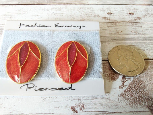 Art deco-inspired earrings with surgical steel posts