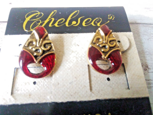 Regal Rouge: Authentic 80s Enamel Studs
