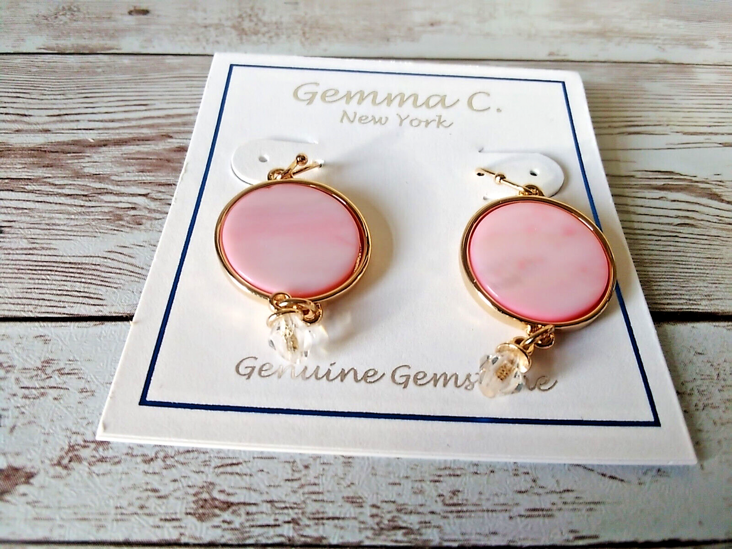 Blushing Pink Mother-of-Pearl Drop Earrings