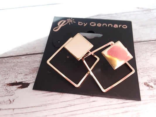 Trendy Gold Deco Style Geometric Earrings: Fashionable Flair