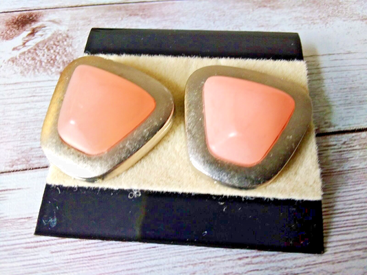 Pastel Princess Charms: Vintage 1990s Pink and Silver Tone Earrings