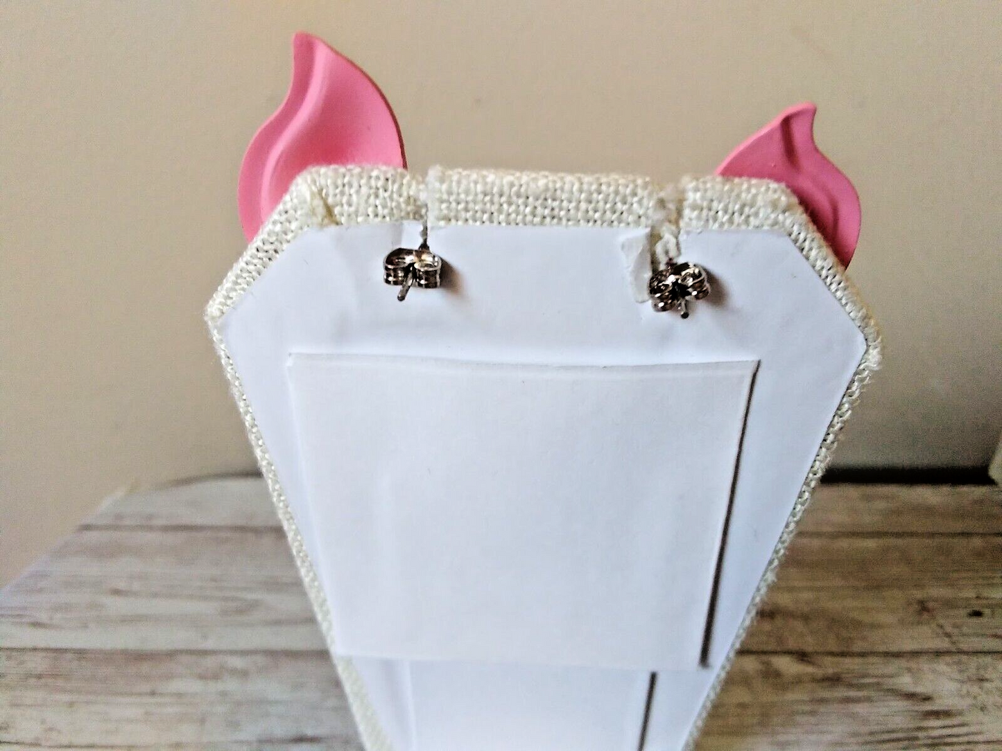 Pink Pop Princess 1980s Bow Earrings